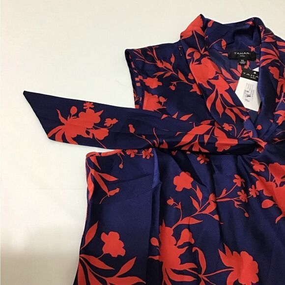 TAHARI ASL Sleeveless Sailor-Neck Top New Size XL - Picture 8 of 10